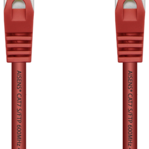 AISENS Cable De Red RJ45 LSZH Cat7 600MHz S/FTP PIMF AWG26 Rojo 1m