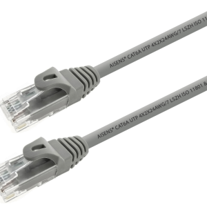 AISENS Cable de Red Gris Cat6a U/UTP 2 metros - Alta Velocidad y Fiabilidad