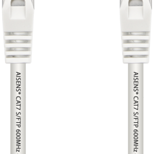 AISENS Cable de Red RJ45 LSZH Cat.7 600 MHz S/FTP PIMF AWG26 Blanco 1m