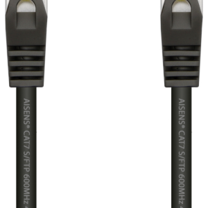 AISENS Cable De Red RJ45 LSZH Cat.7 600 MHz S/FTP PIMF AWG26 Negro 0.5m