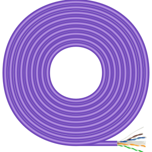 AISENS Cable de Red RJ45 LSZH Cat6 UTP Rígido AWG23 CCA Violeta 100M