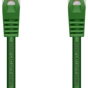 AISENS Cable De Red Latiguillo RJ45 LSZH Cat7 600MHz S/FTP PIMF AWG26 Verde 0.5m