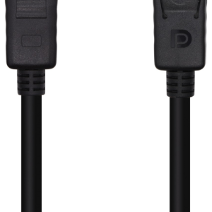 AISENS Cable DisplayPort V1.2 4K@60Hz DP Macho a Macho Negro 1 Metro