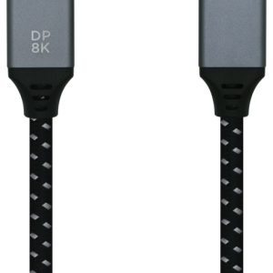 AISENS Cable DisplayPort 1.4 8K@60Hz DP/M-DP/M 0.5m Gris/Negro