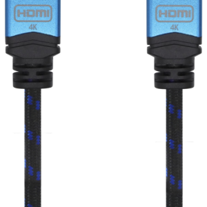 AISENS Cable HDMI 2.0 Prolongador Premium 4K@60Hz Alta Velocidad 2m Negro/Azul