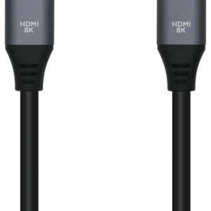 AISENS Cable HDMI V2.1 Ultra Alta Velocidad 8K@60Hz 48Gbps 1.5m Gris/Negro