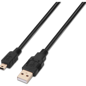 AISENS Cable USB 2.0 A a Mini-USB B 1m Negro - Alta Velocidad y Compatibilidad
