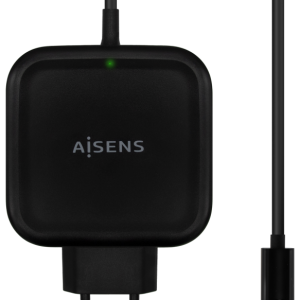 AISENS Cargador Rápido 65W USB-C PD3.0 y QC3.0 Negro 1.2M
