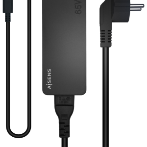 AISENS Cargador Rápido 65W PD3.0 USB-C Negro 1.8M