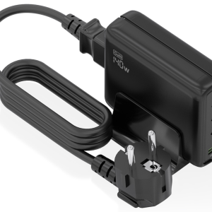 AISENS Cargador Sobremesa GaN 140W con 3 USB-C PD3.1 y QC5.0, 1 USB-A QC3.0, Negro