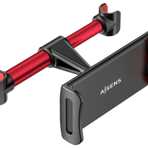 AISENS Soporte Ajustable para Coche con 1 Pivote para Teléfono y Tablet - Rojo