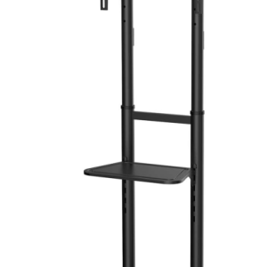 AISENS Soporte de Suelo ECO con Rueda y Bandeja para DVD para Monitor/TV 37-70" Negro, 50Kg