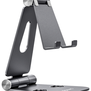 AISENS Soporte XL Ajustable para Móvil y Tablet con 2 Pivotes, Gris