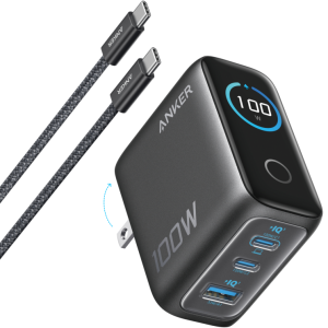 Anker B121B Cargador Universal Negro con Carga Rápida para Corriente Alterna - Uso Interior
