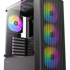 Antec AX27 RGB Midi Tower Negra con Ventilación y Diseño Moderno