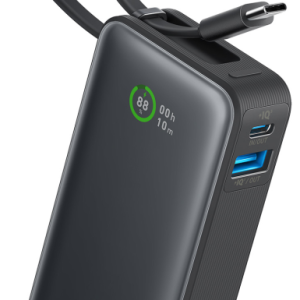 Batería Externa Anker A1259G11 Litio 10000 mAh Negra Compacta y Potente
