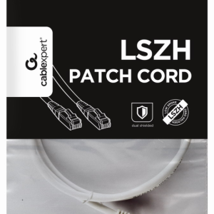 Cable de Red Gembird PP6A-LSZHCU-W-1M Blanco Cat6a S/FTP (S-STP) de 1 Metro