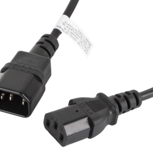 Cable de transmisión Lanberg CA-C13E-10CC-0018-BK Negro 1,8 m con acopladores C13 y C14