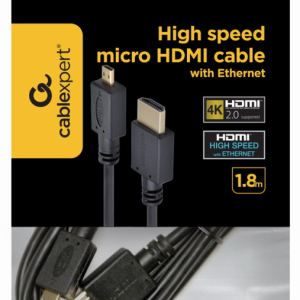 Cable HDMI Gembird 1.8m HDMI tipo A a Micro HDMI negro