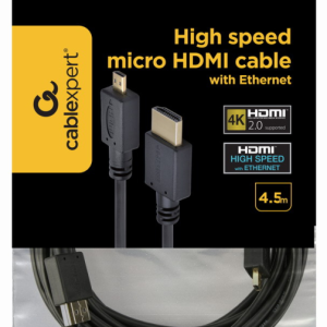 Cable HDMI Gembird 4.5m HDMI tipo A a Micro HDMI tipo D Negro