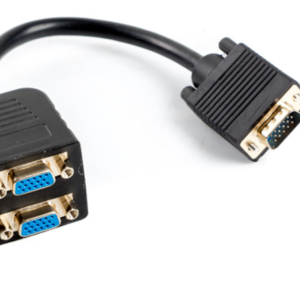 Cable Lanberg AD-0020-BK VGA 0,2 m D-Sub 2 x VGA Negro de Alta Calidad