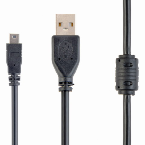 Cable USB 2.0 A a Mini-USB B 1.8m Negro Gembird - Alta Velocidad y Compatibilidad