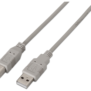 Cable USB 2.0 AISENS A101-0002 Beige 1,8 m USB A a USB B