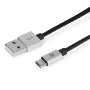Cable USB 2.0 Maillon Technologique Premium MTPMUS241 1m Plata Micro-USB B
