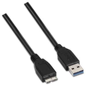 Cable USB 3.2 Gen 1 Micro-USB B 1m Negro AISENS A105-0043