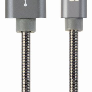 Cablexpert CC-USB2S-AMLM-1M-BG cable Lightning 1m Gris resistente y rápido