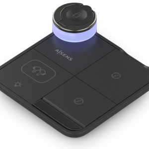 Cargador Inalámbrico AISENS ASCH-15W4WC062-BK para Auriculares, Smartphone y Reloj Inteligente