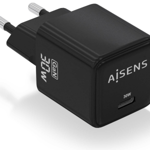 Cargador Universal AISENS ASCH-30W1P036-BK con Carga Rápida para Dispositivos Móviles
