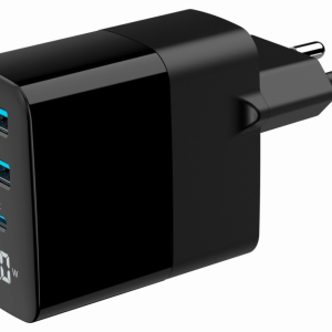 Cargador Universal Gembird TA-UC-PDQC30LCD-BK-02 Negro con Carga Rápida para Interior