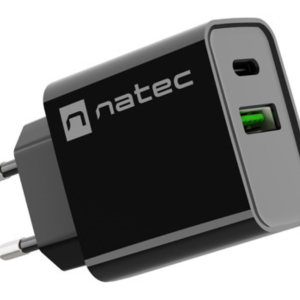 Cargador Universal NATEC RIBERA Negro para Corriente Alterna con Carga Rápida para Interior
