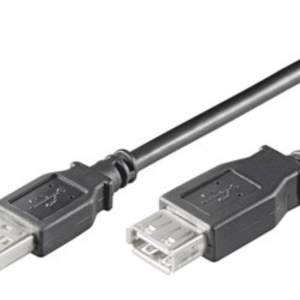 Ewent EC1012 Cable USB 2.0 1,8 m USB A Negro - Alta Velocidad y Fiabilidad