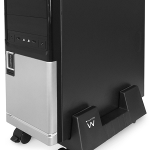 Ewent EW1290 soporte de CPU carro negro para equipo informático robusto y ajustable
