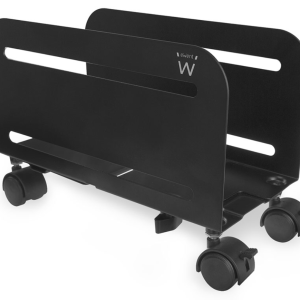 Ewent EW1291 Soporte de CPU Negro para Equipo Informático - Carro Móvil y Resistente