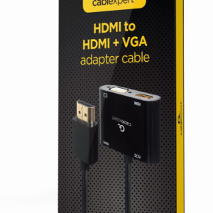 Gembird Adaptador Tarjeta HDMI a VGA y HDMI – Alta Compatibilidad y Calidad