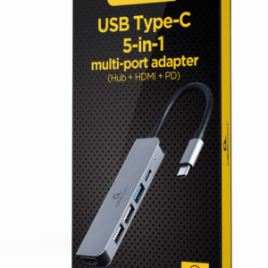 Gembird Base para Portátil y Replicador de Puertos USB 3.2 Gen 1 Type-C Plata