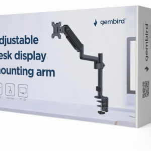 Gembird MA-DA1P-01 Soporte para Monitor de Escritorio 32" Negro, Ajustable y Resistente
