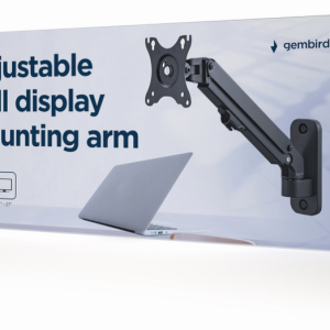 Gembird MA-WA1-01 Soporte para Monitor de Pared 27" Negro – Ajustable y Resistente
