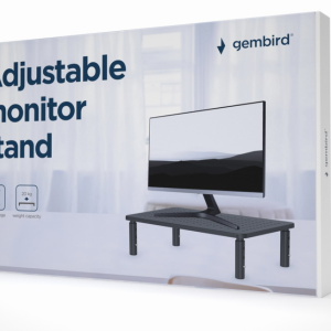 Gembird MS-TABLE-01 Soporte para Monitor de Escritorio Negro Ergónomico