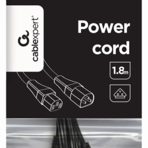 Gembird PC-189-VDE cable de transmisión Negro 1,8 m con conector C14 acoplador