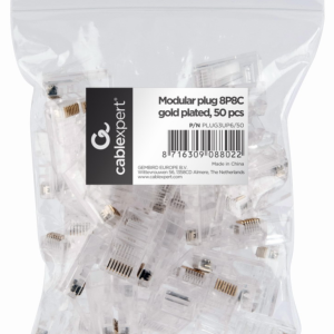 Gembird PLUG3UP6/50 Conector RJ-45 Transparente Cat5e de Alta Calidad
