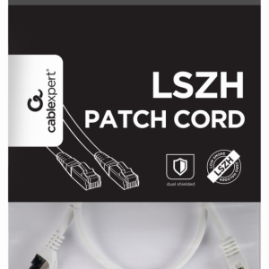 Gembird PP6A-LSZHCU-W-0.5M cable de red blanco Cat6a S/FTP 0,5 m de alta velocidad