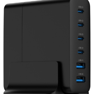 Gembird TA-UC-2A4C-PD75-01-BK Cargador Universal Negro con Carga Rápida para Dispositivos Móviles
