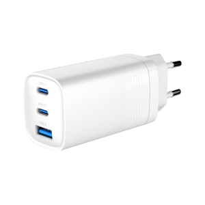 Gembird TA-UC-PDQC65-01-W Cargador Universal Blanco con Carga Rápida para Dispositivos Móviles