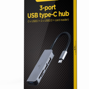 Gembird UHB-CM-CRU3P1U2P2-01 Base para Portátil con Replicador de Puertos USB 3.2 Gen 1 Plata