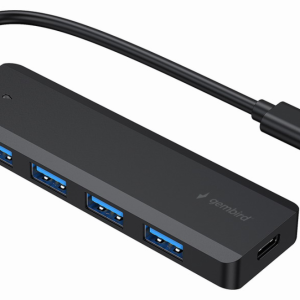 Gembird UHB-CM-U3P4P-01 Hub USB 3.2 Gen 1 Type-C Negro - Expansión Rápida y Eficiente
