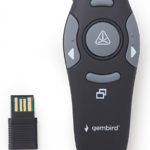 Gembird WP-L-11 Apuntador Inalámbrico RF Negro Profesional